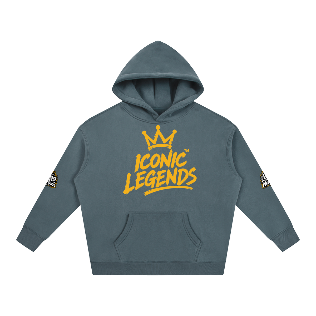 Iconic Legend - Oversize Fleeced Gold Crown Hoodie