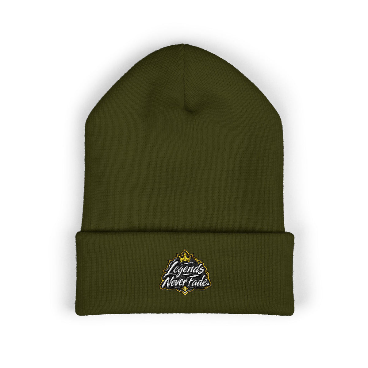 Iconic Legend Embroidered 'Choose Your Vibes' Classic Cuffed Beanie