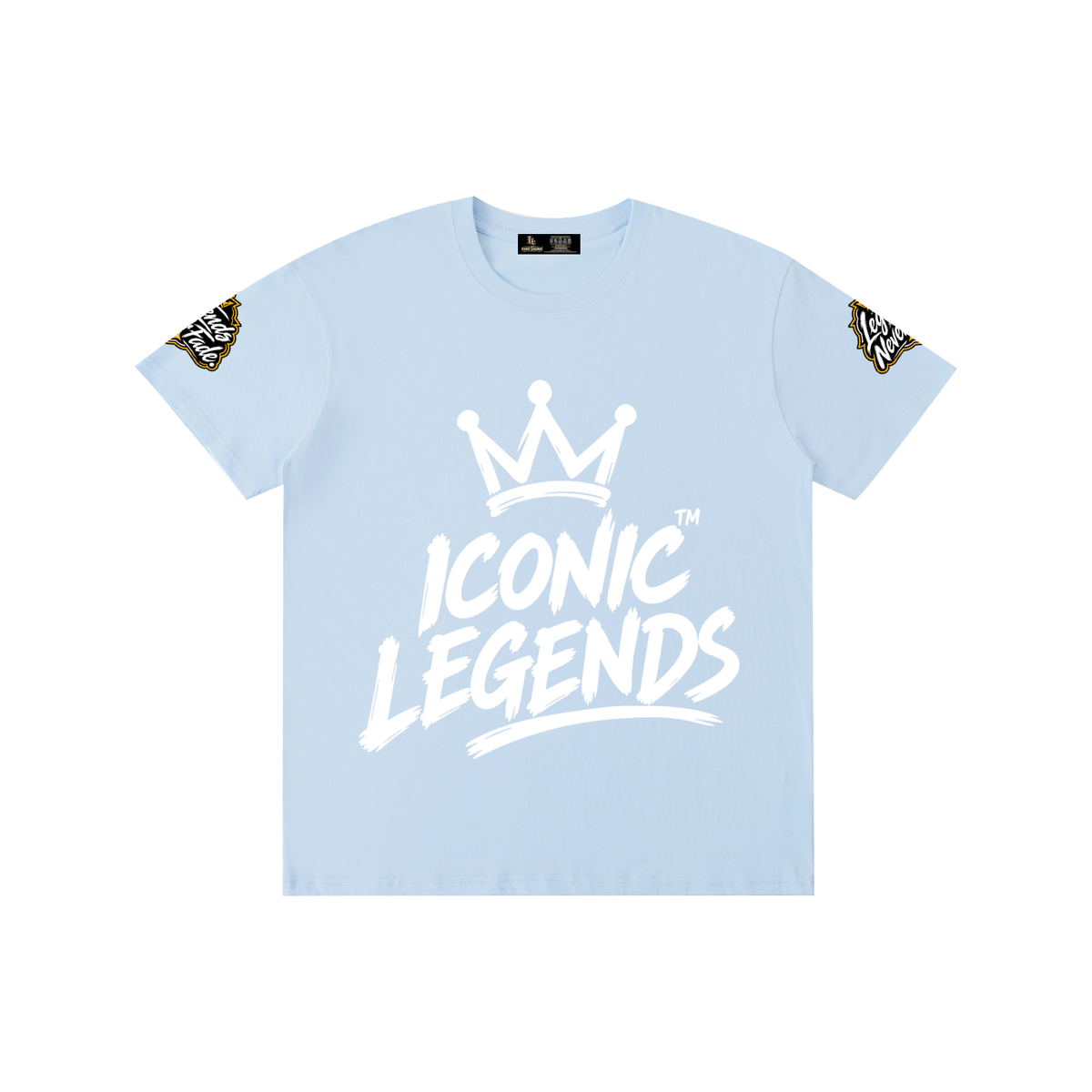 Iconic Legends- Pure Cotton Unisex White Crown T-Shirt
