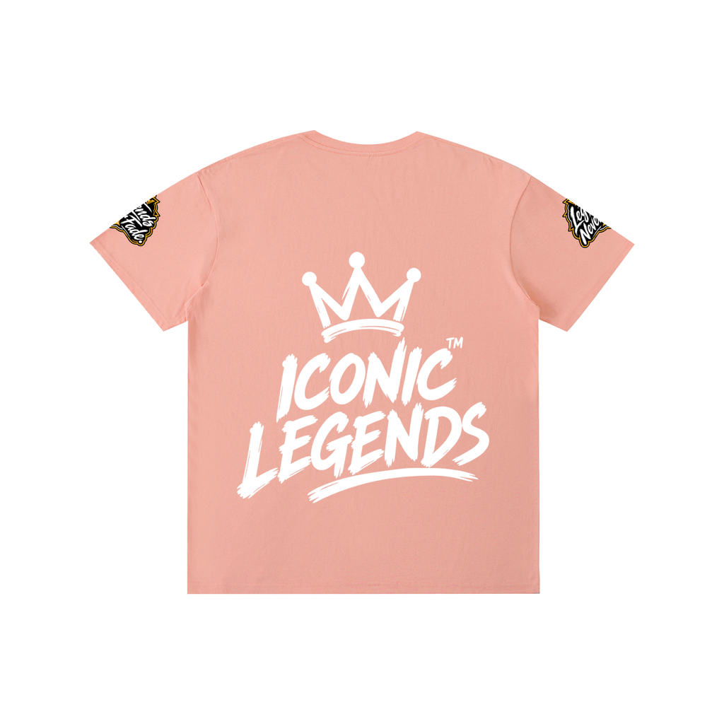 Iconic Legends- Pure Cotton Unisex White Crown T-Shirt