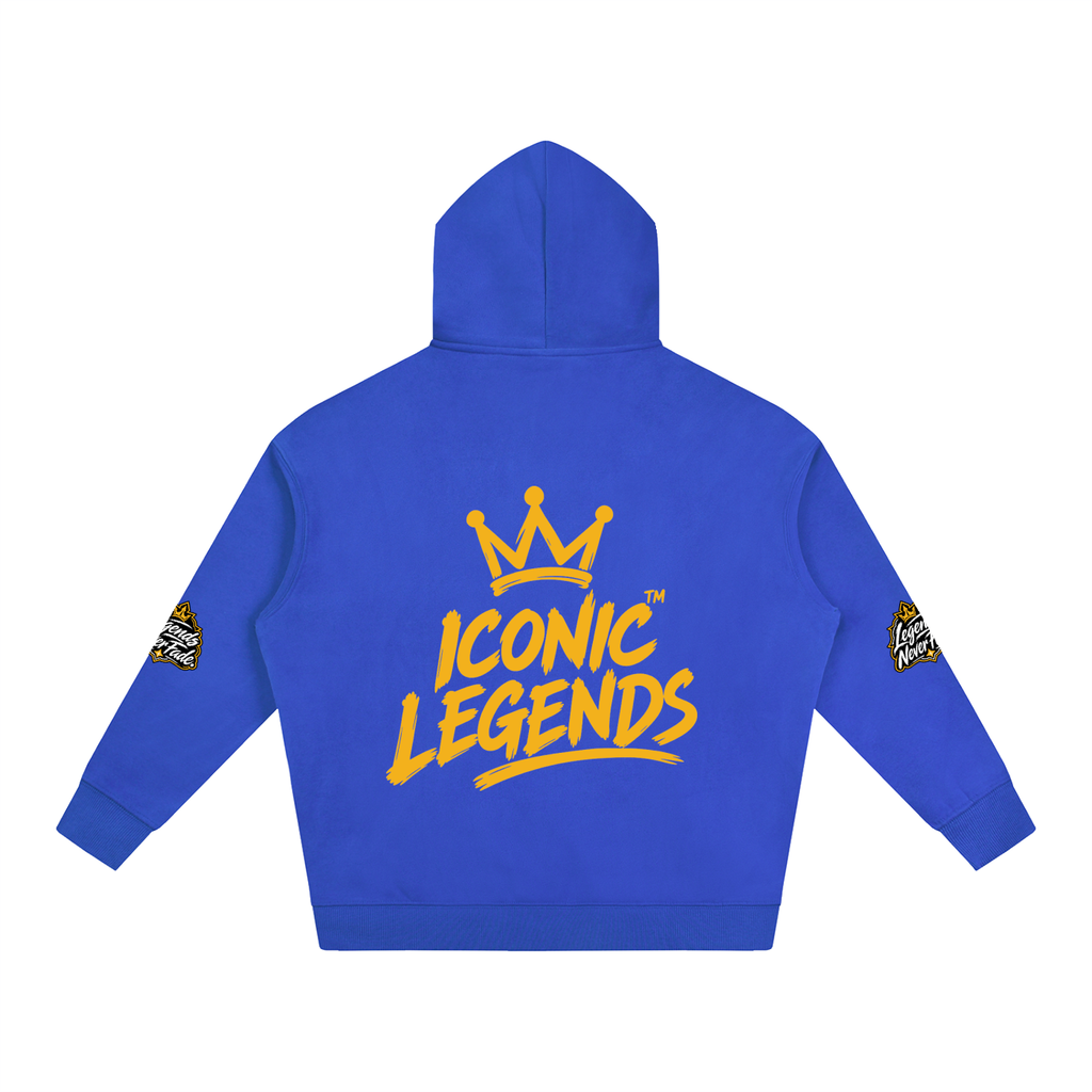 Iconic Legend - Oversize Fleeced Gold Crown Hoodie