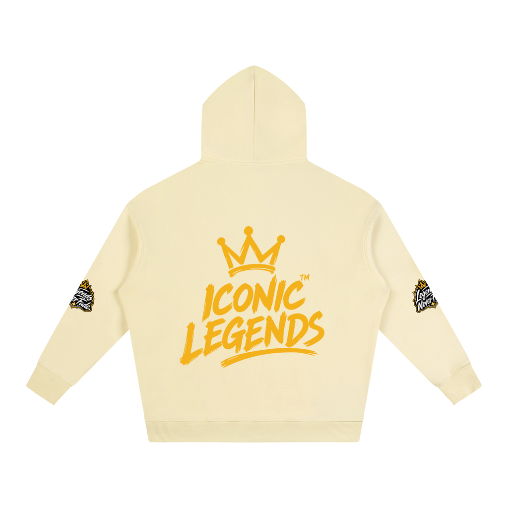 Iconic Legend - Oversize Fleeced Gold Crown Hoodie