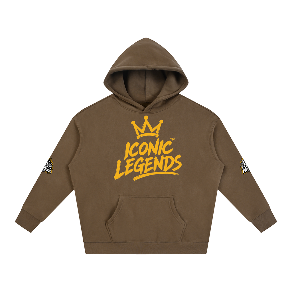 Iconic Legend - Oversize Fleeced Gold Crown Hoodie
