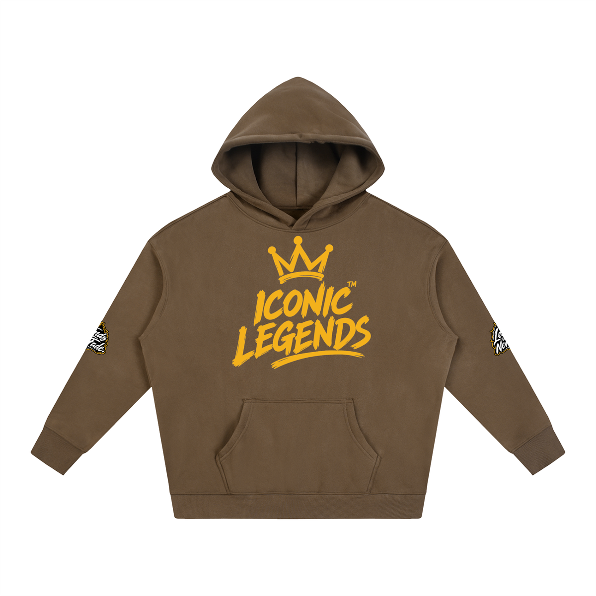 Iconic Legend - Oversize Fleeced Gold Crown Hoodie