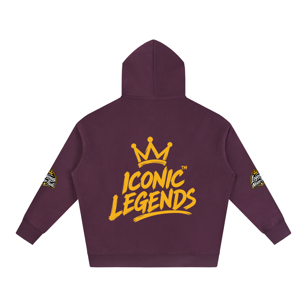 Iconic Legend - Oversize Fleeced Gold Crown Hoodie