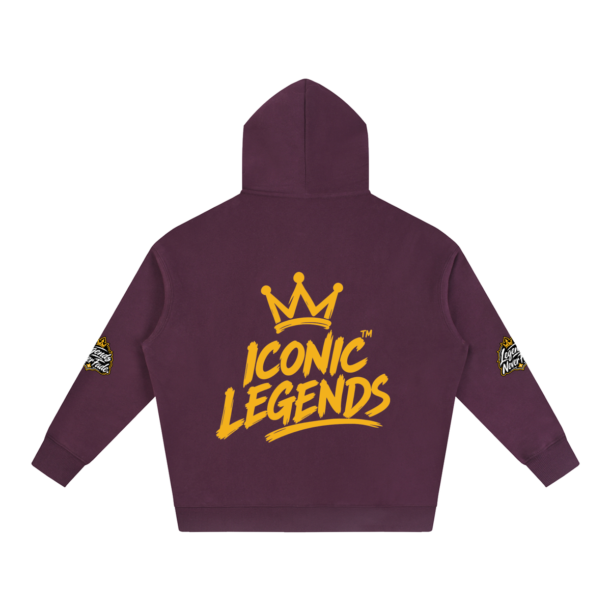 Iconic Legend - Oversize Fleeced Gold Crown Hoodie