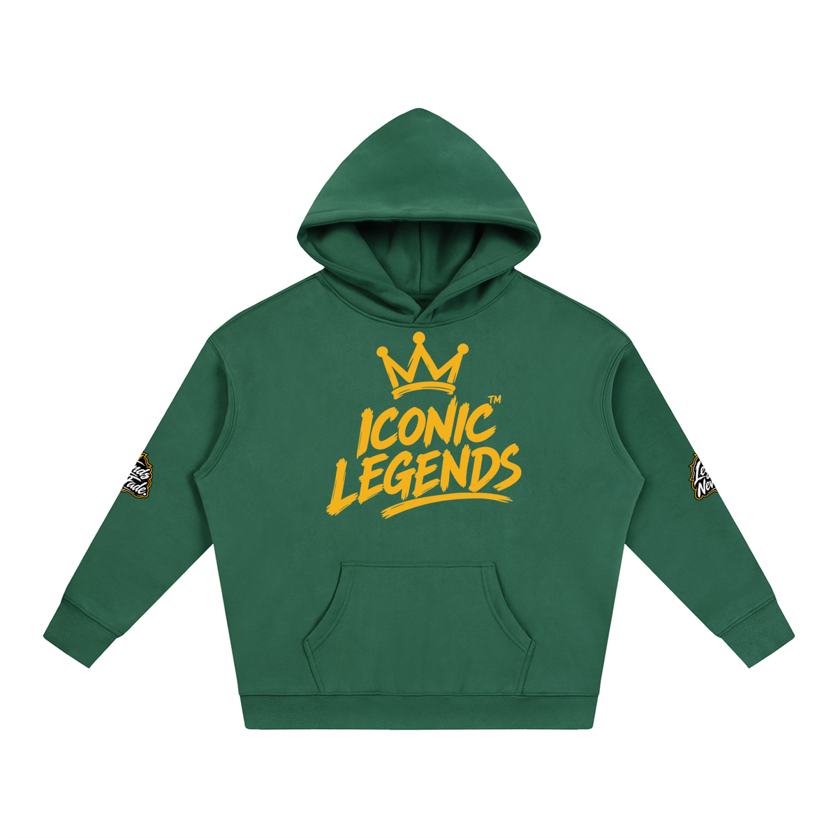 Iconic Legend - Oversize Fleeced Gold Crown Hoodie