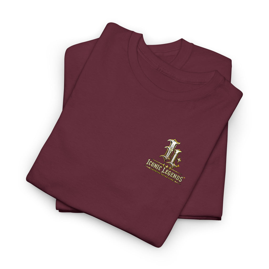 Iconic Legends Gold Signature Tee — Embroidered Premium Cotton T-Shirt