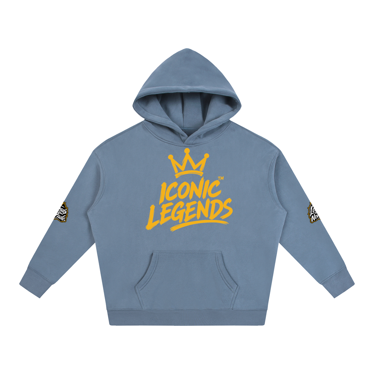 Iconic Legend - Oversize Fleeced Gold Crown Hoodie
