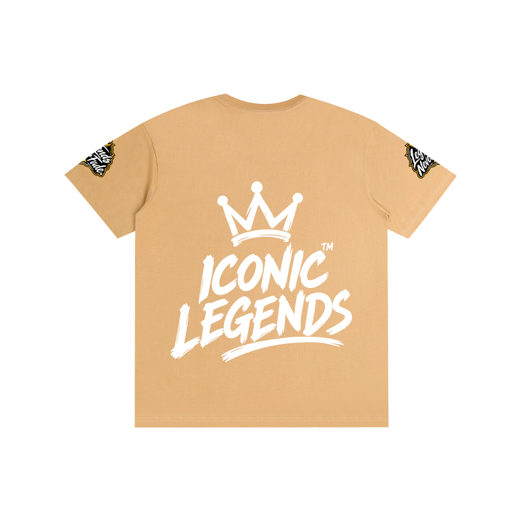 Iconic Legends- Pure Cotton Unisex White Crown T-Shirt