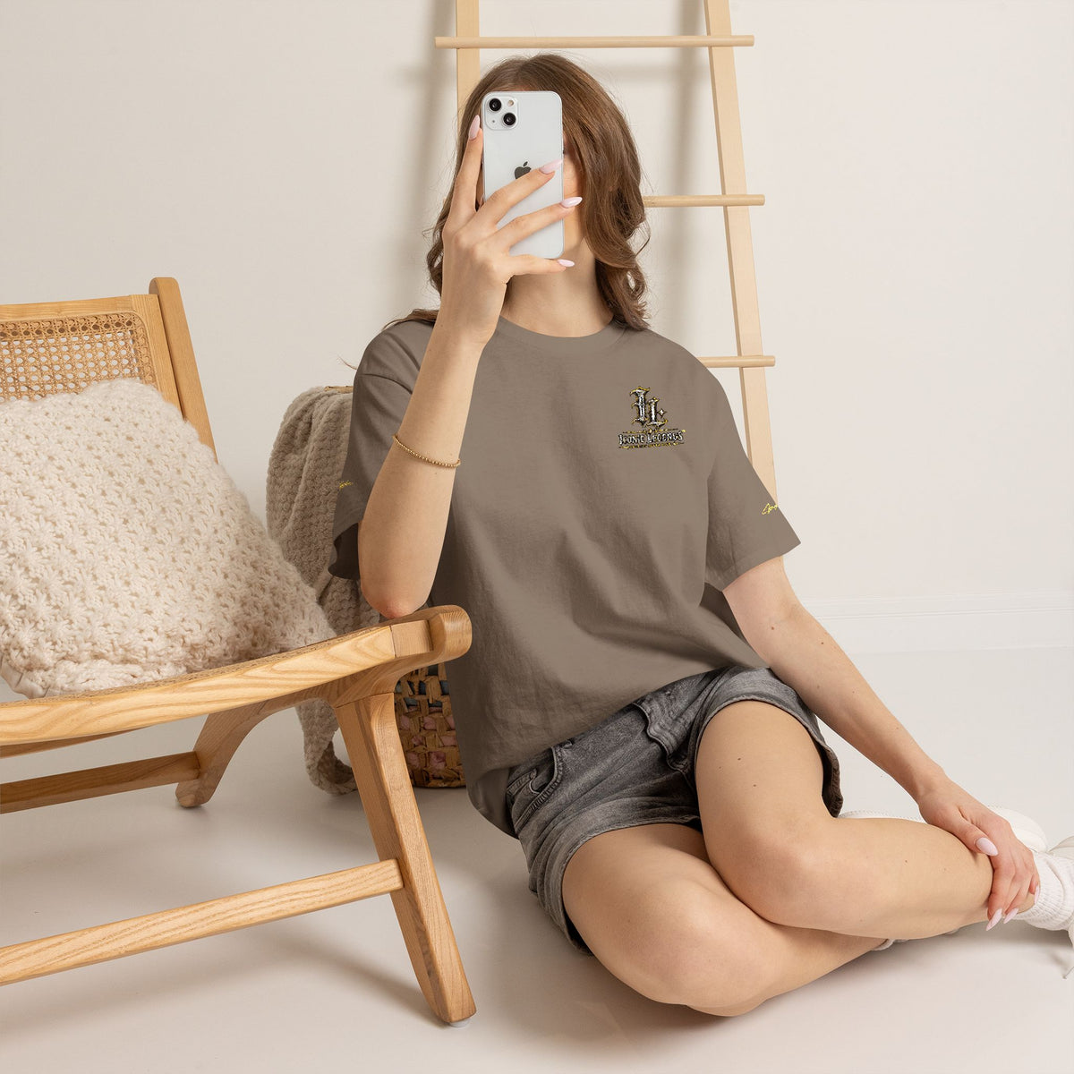 Iconic Legends Gold Signature Tee — Embroidered Premium Cotton T-Shirt
