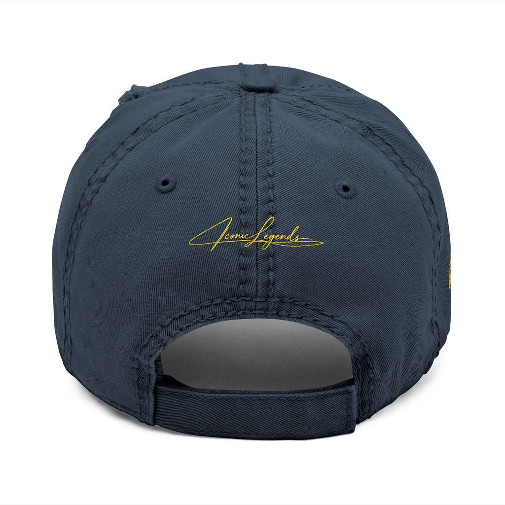 Iconic Legends embroidered distressed dad hat | vintage script logo