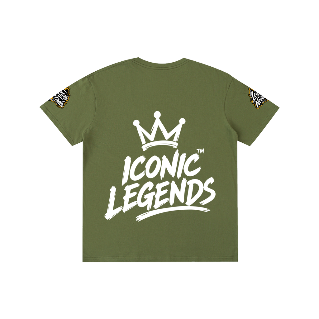 Iconic Legends- Pure Cotton Unisex White Crown T-Shirt