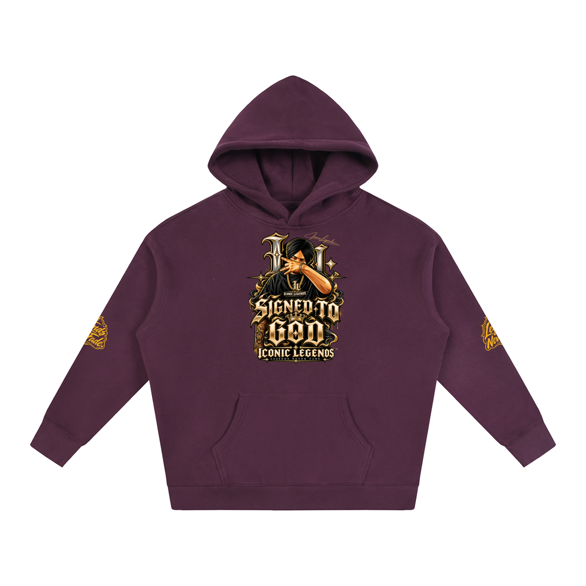 iconic Legend- Sidhu MooseWala Signed To God Hoodie