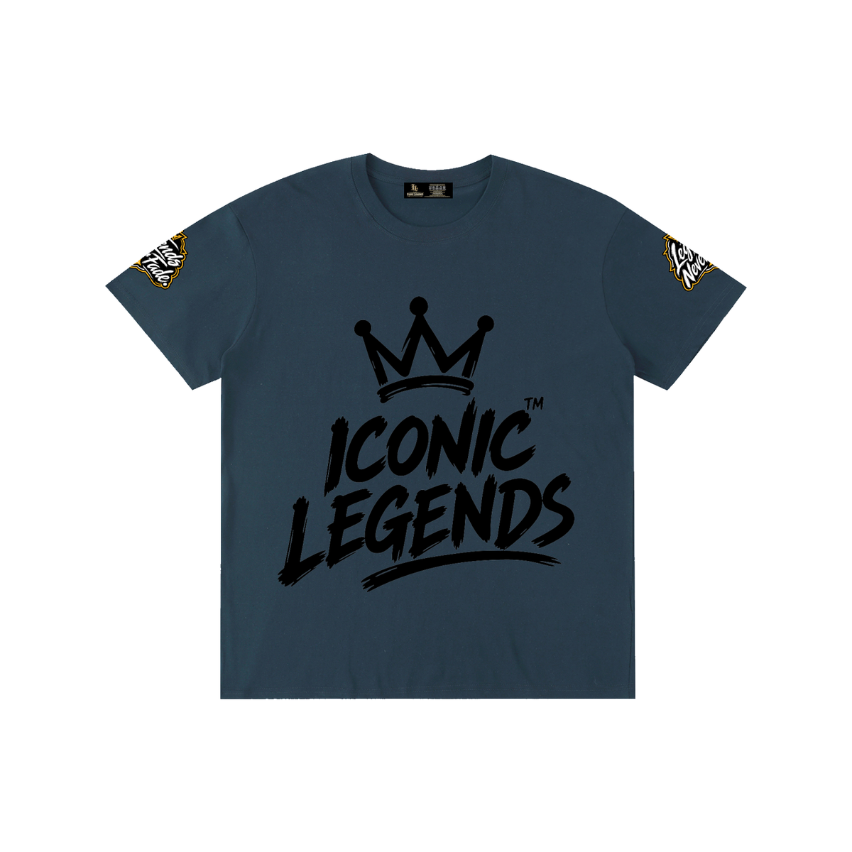 Iconic Legend - Pure Cotton Unisex Black Crown T-Shirt