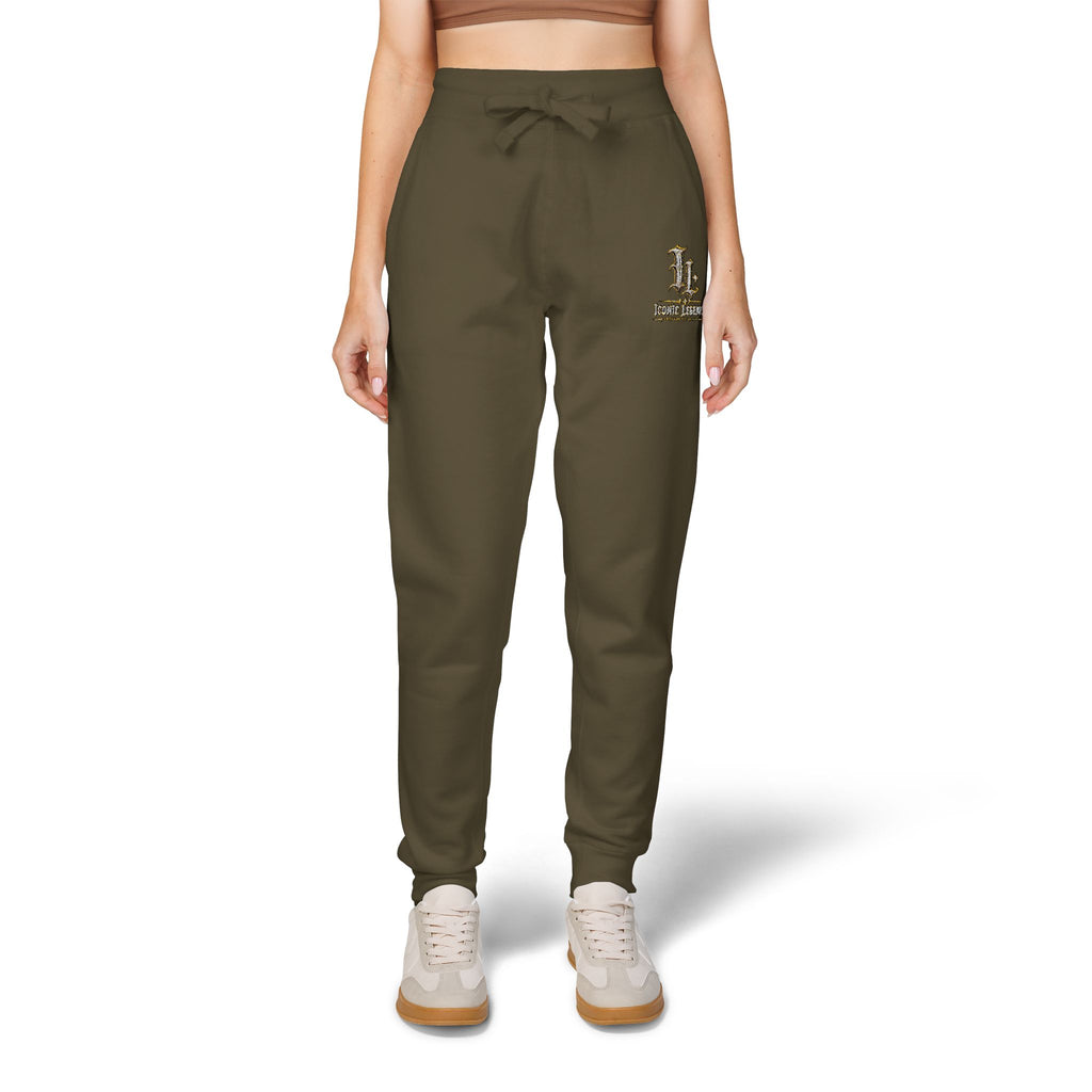 Iconic Legends Embroidered Cozy Sweatpants Vintage Floral Monogram