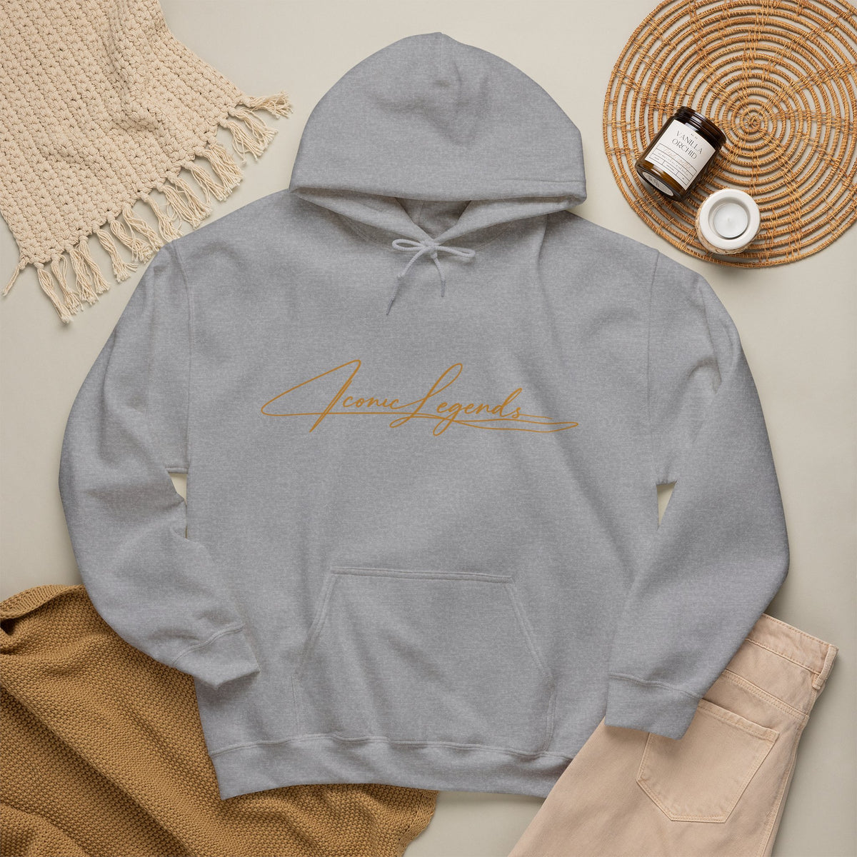 Iconic Legends Always Legends Inspirational Script Hoodie