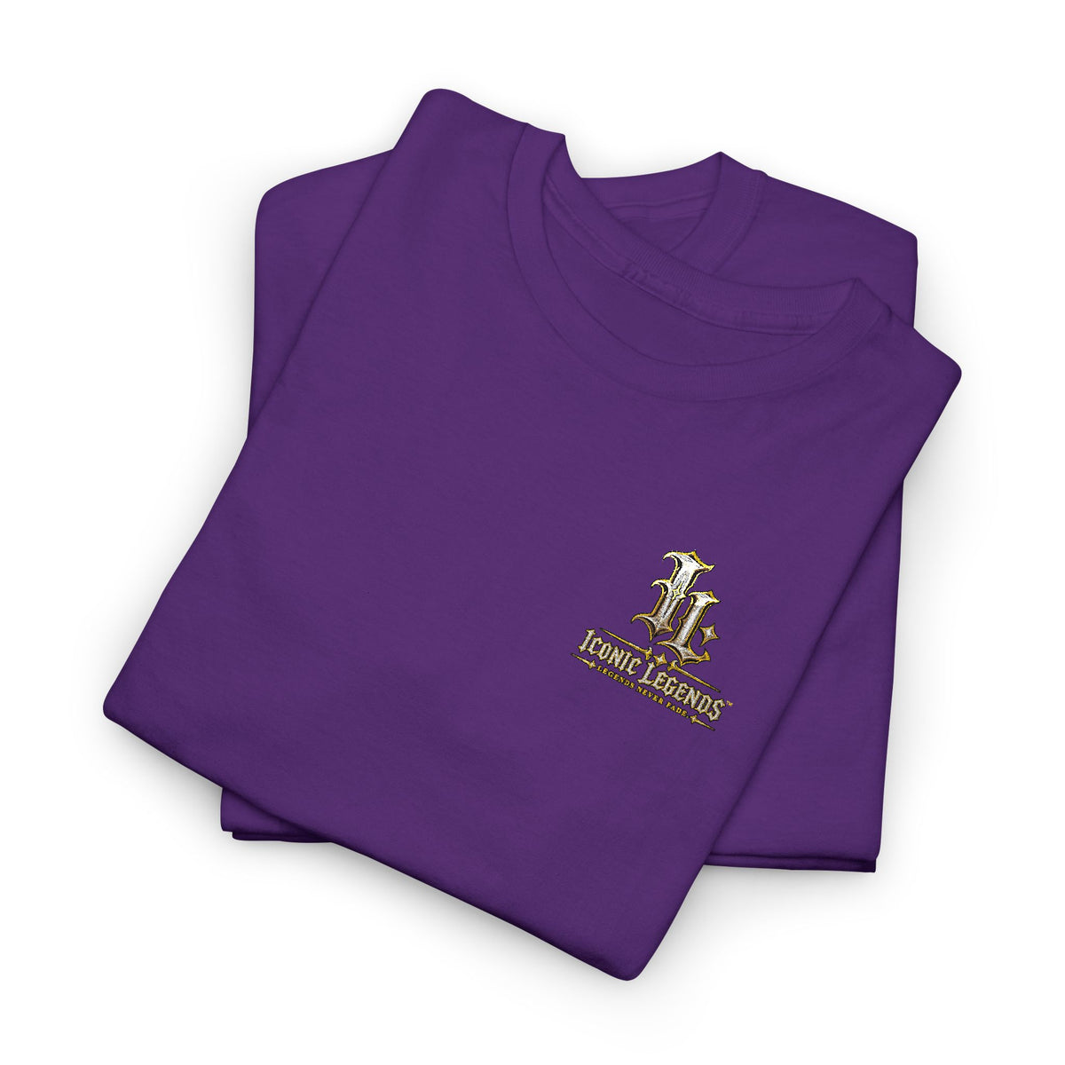 Iconic Legends Gold Signature Tee — Embroidered Premium Cotton T-Shirt