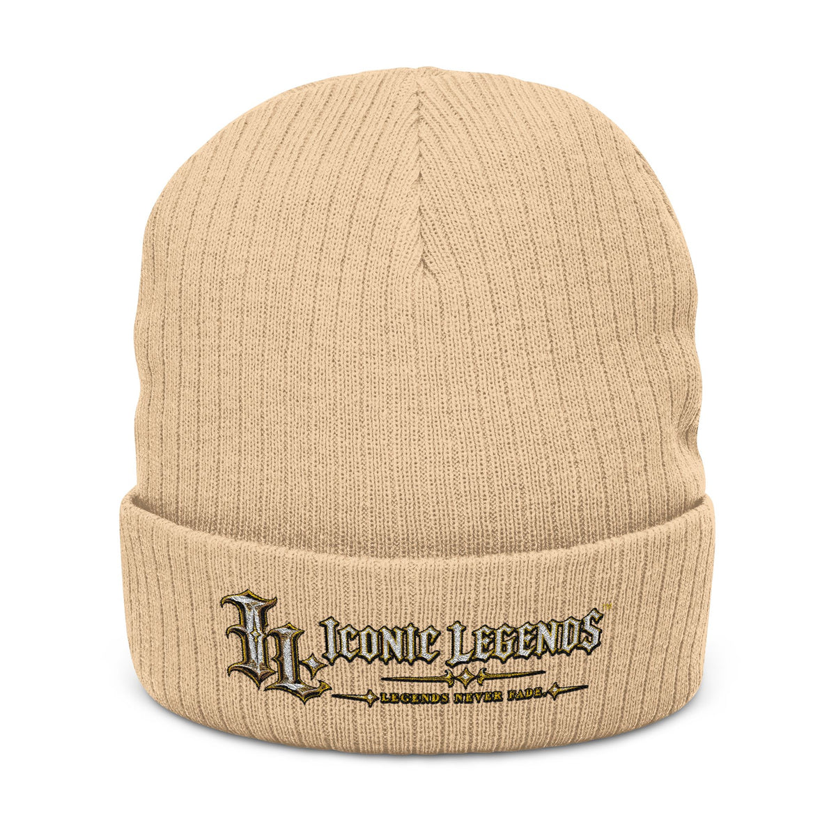 Iconic Legends - Embroidered Ribbed Knit Beanie