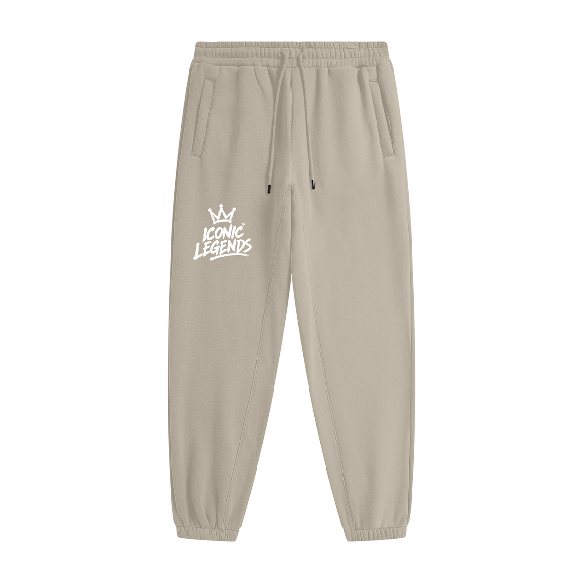 Iconic Legends - Unisex Heavyweight Fleece White Crown Joggers