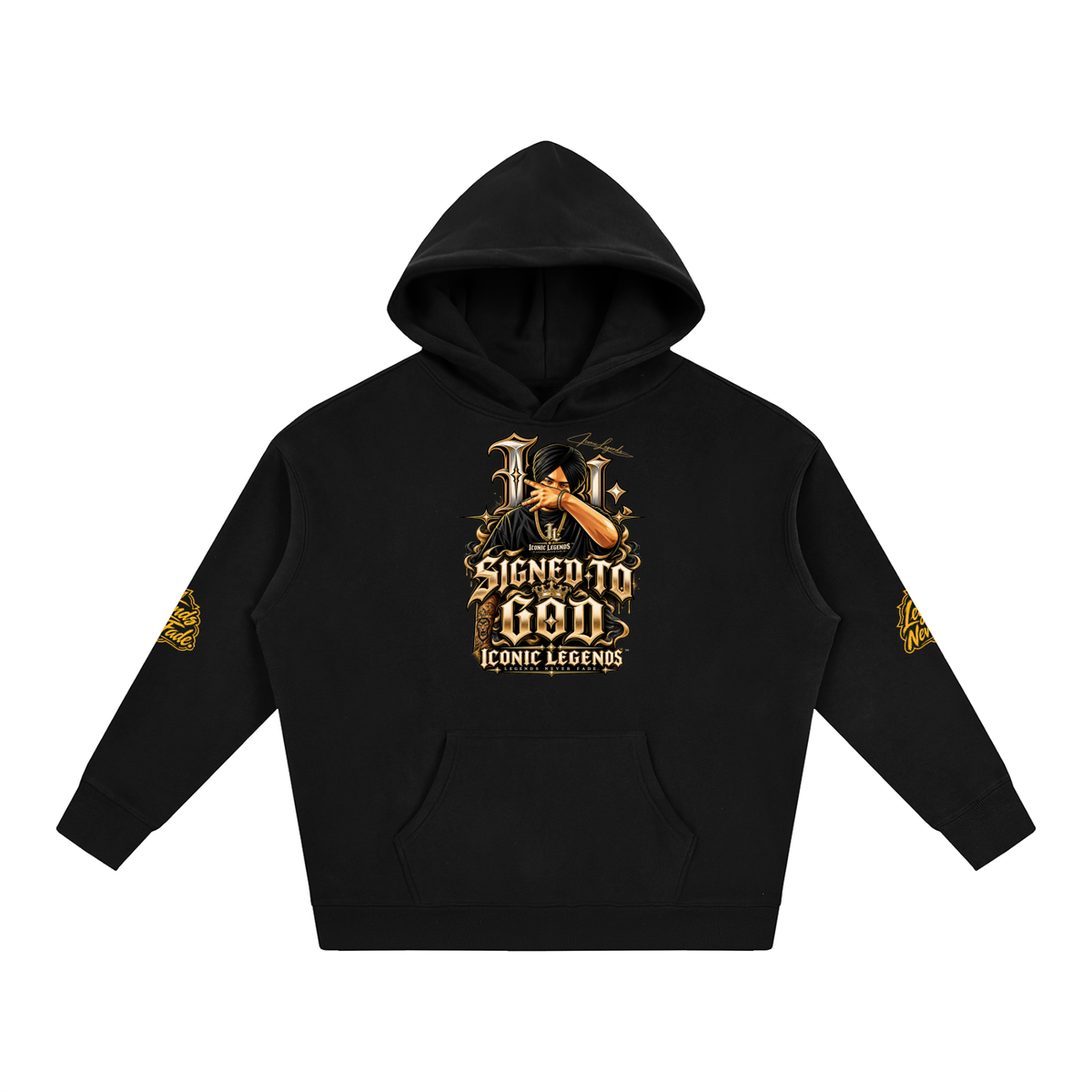 iconic Legend- Sidhu MooseWala Signed To God Hoodie