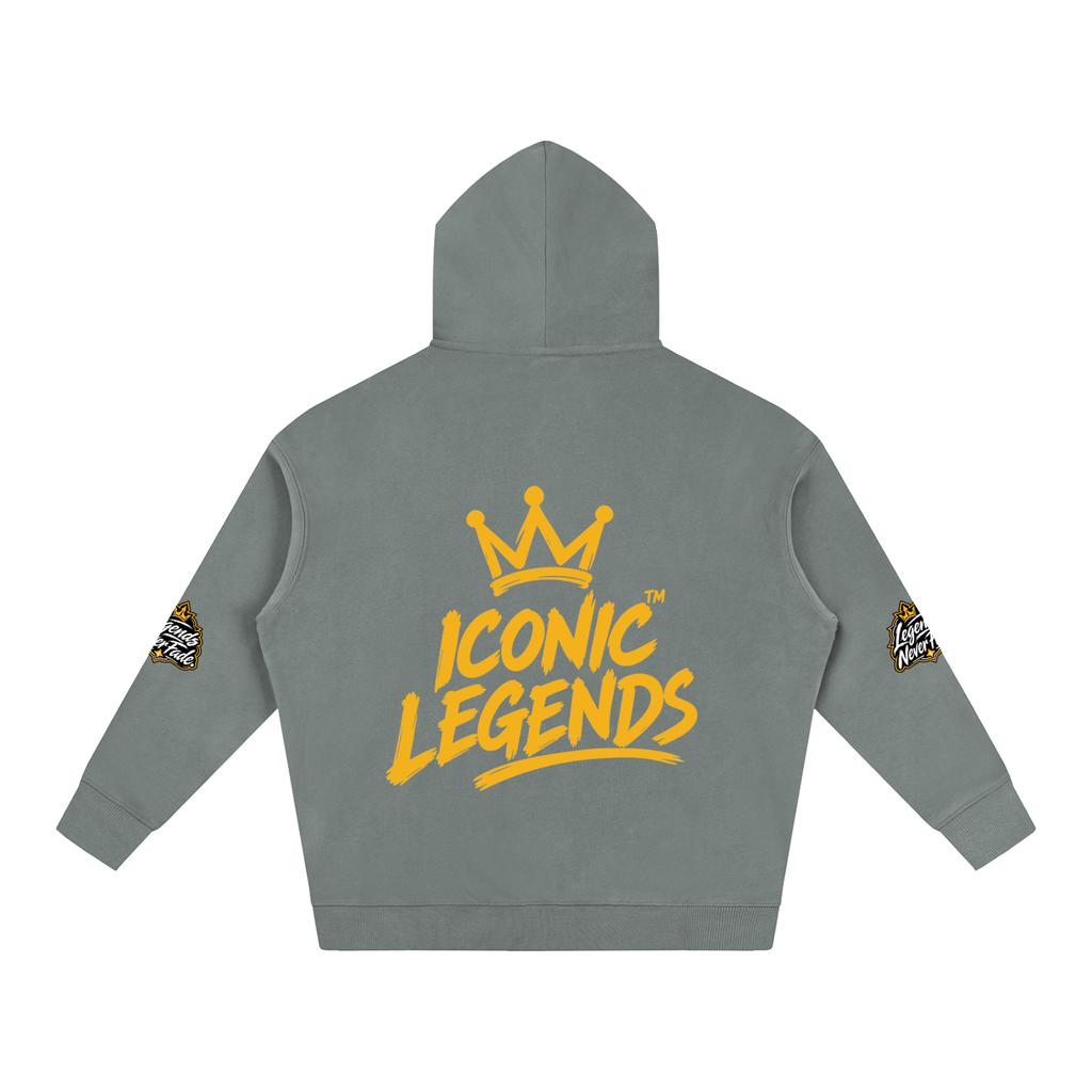 Iconic Legend - Oversize Fleeced Gold Crown Hoodie