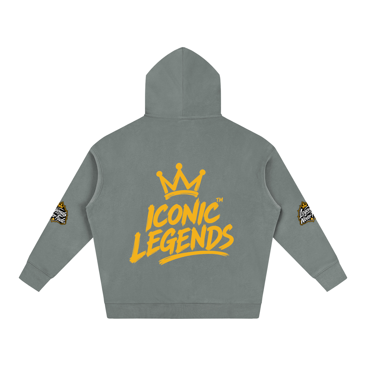 Iconic Legend - Oversize Fleeced Gold Crown Hoodie