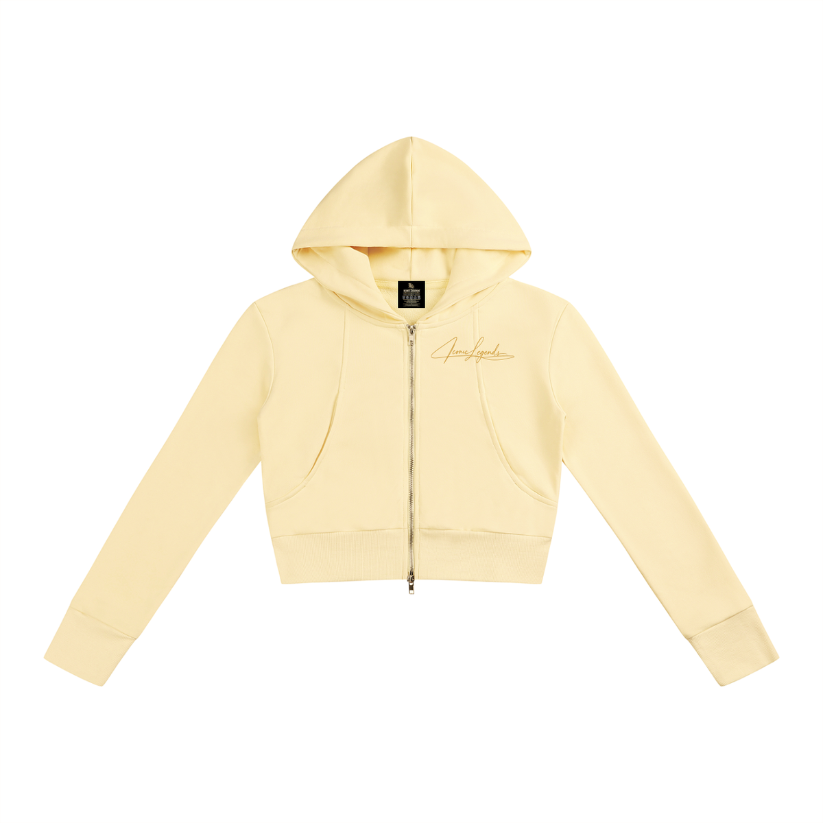 Iconic Legends - Women’s Slim Crop Full Zip Hoodie