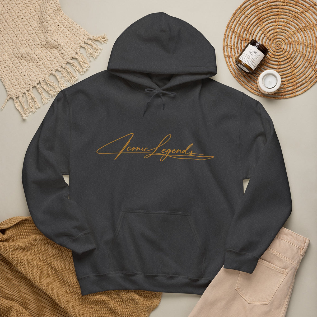 Iconic Legends Always Legends Inspirational Script Hoodie