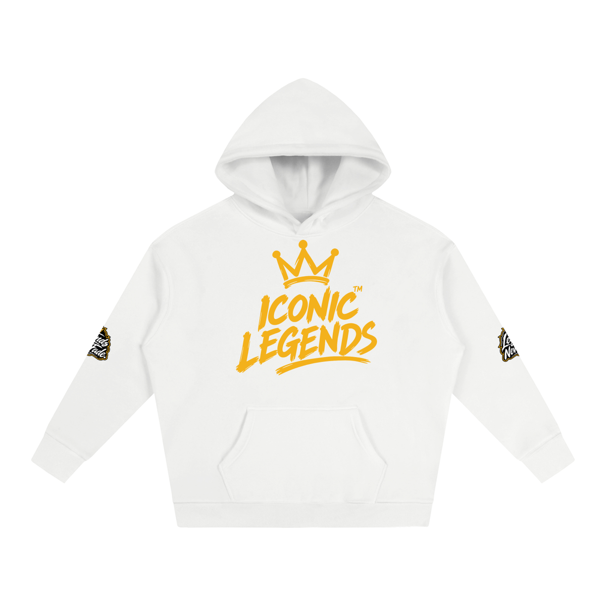 Iconic Legend - Oversize Fleeced Gold Crown Hoodie