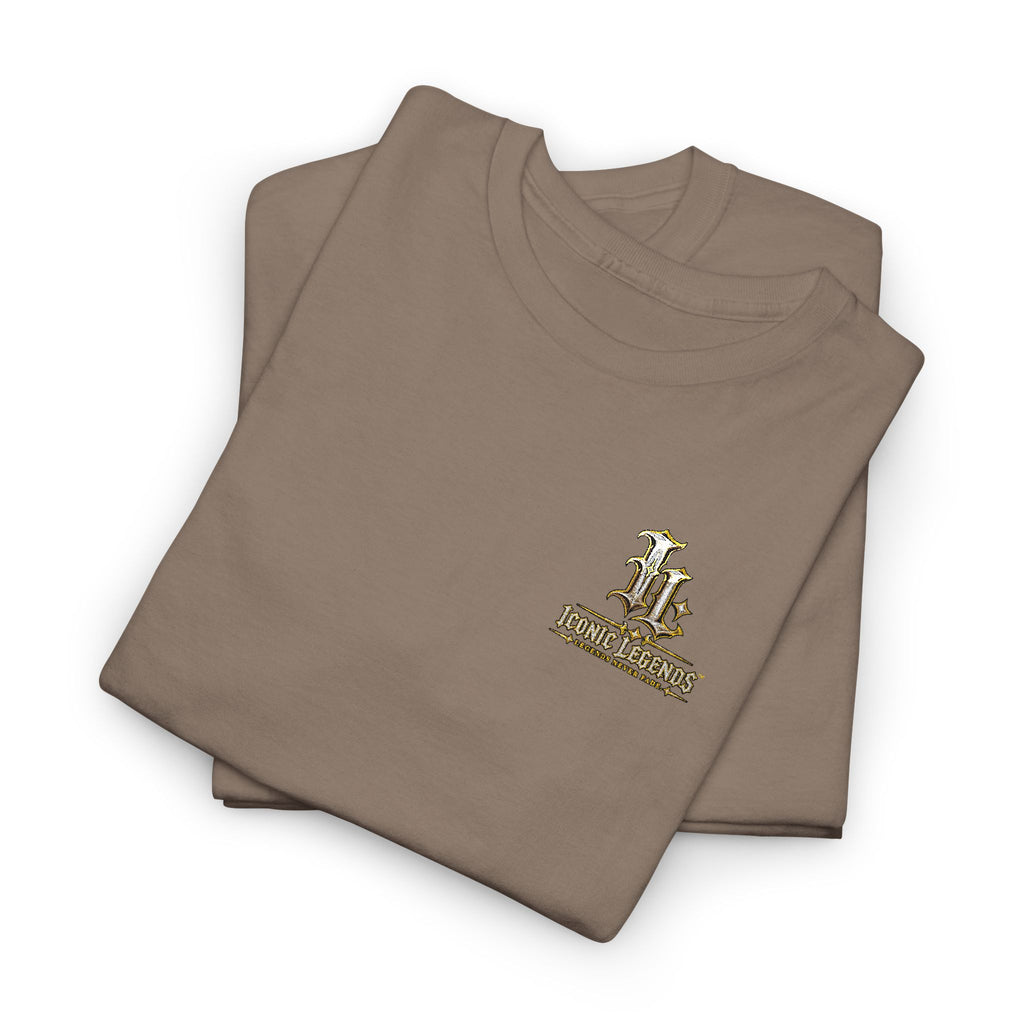Iconic Legends Gold Signature Tee — Embroidered Premium Cotton T-Shirt