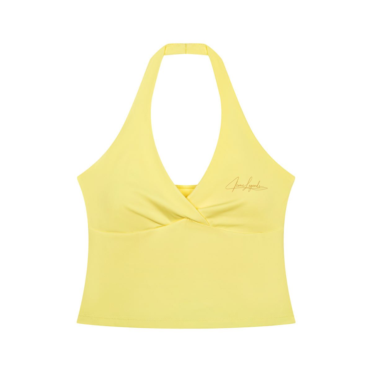 Iconic Legends Signature Women’s Ruched Halter Yoga Tank Top