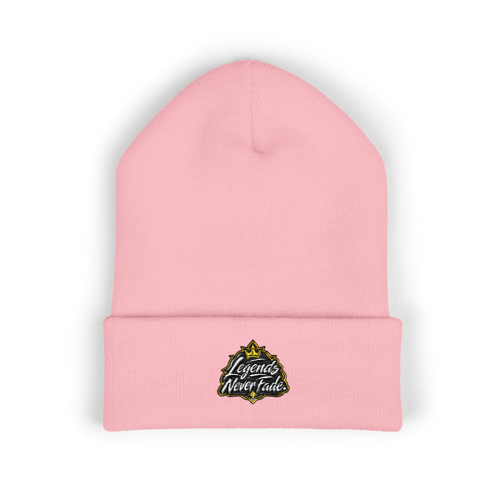 Iconic Legend Embroidered 'Choose Your Vibes' Classic Cuffed Beanie