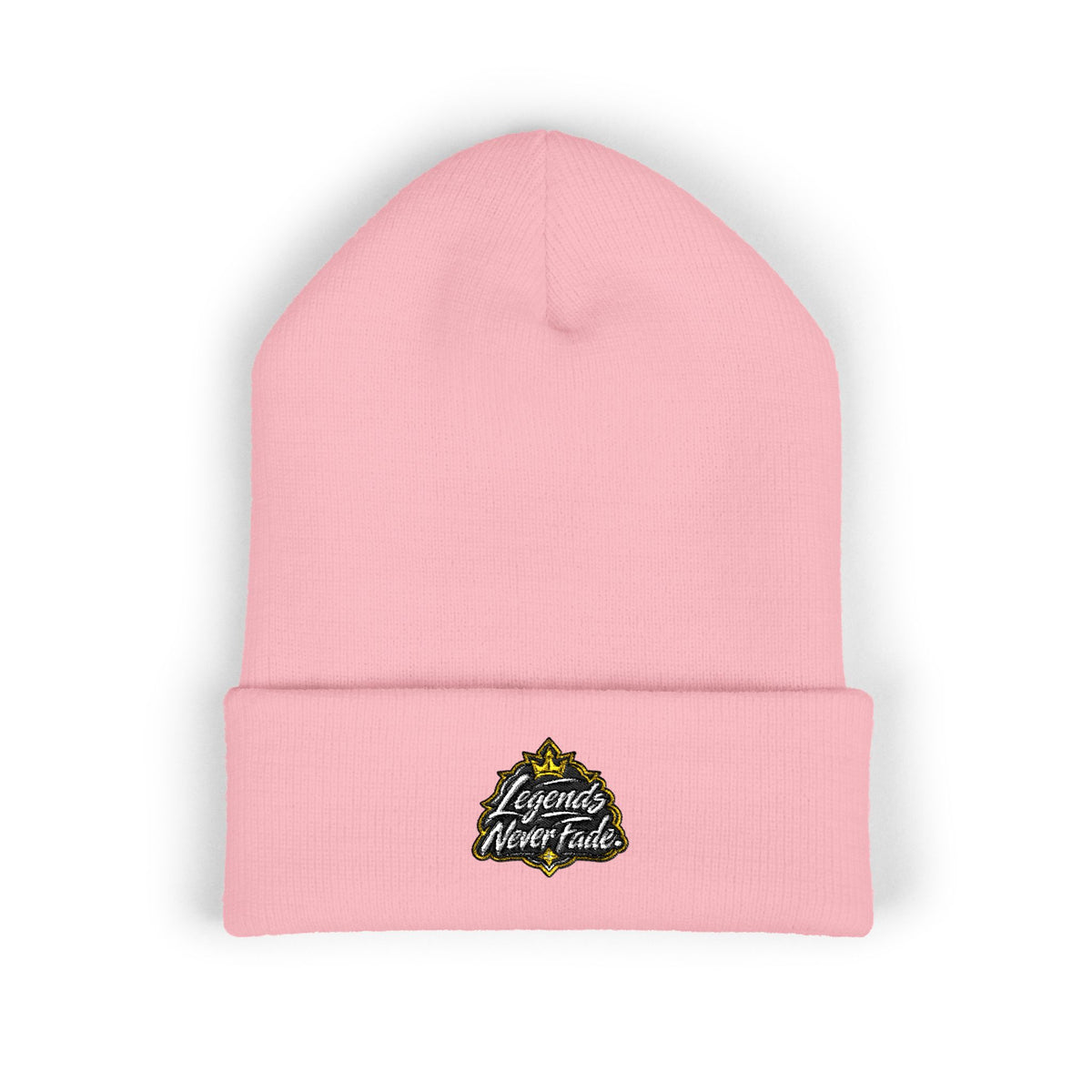 Iconic Legend Embroidered 'Choose Your Vibes' Classic Cuffed Beanie