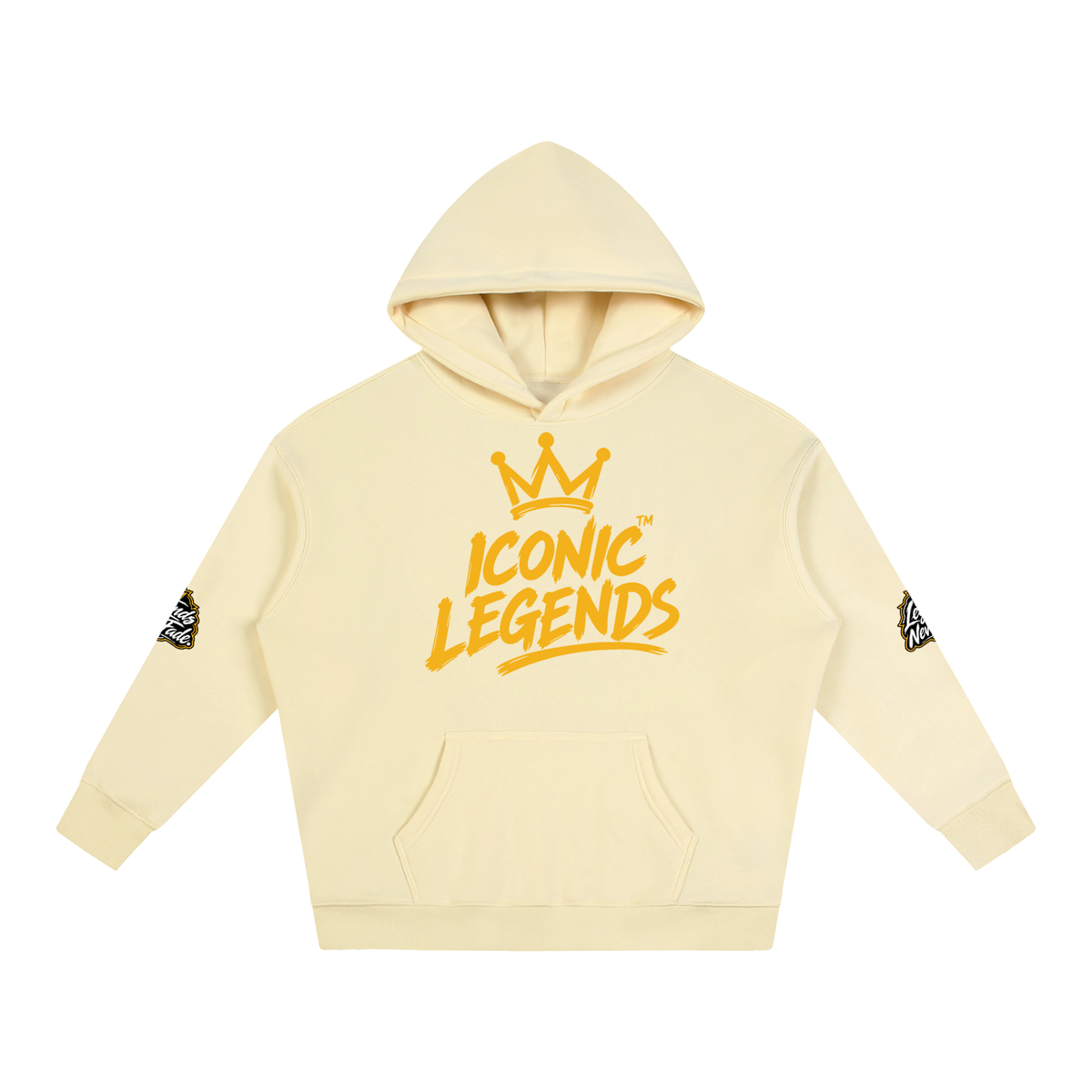 Iconic Legend - Oversize Fleeced Gold Crown Hoodie