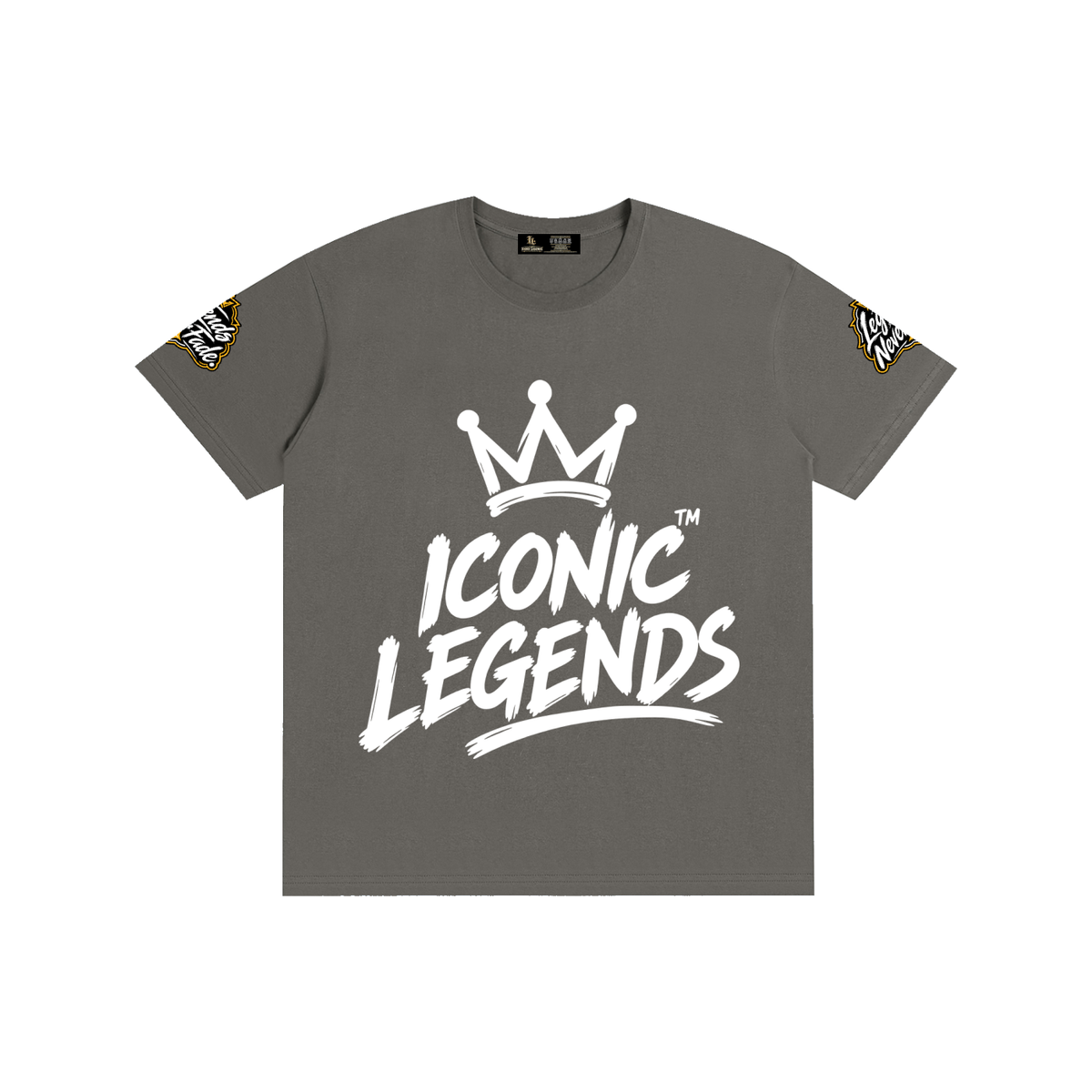 Iconic Legends- Pure Cotton Unisex White Crown T-Shirt
