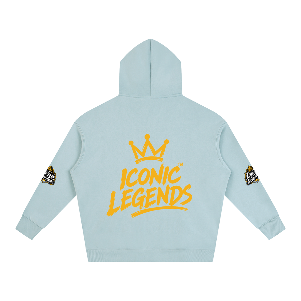 Iconic Legend - Oversize Fleeced Gold Crown Hoodie