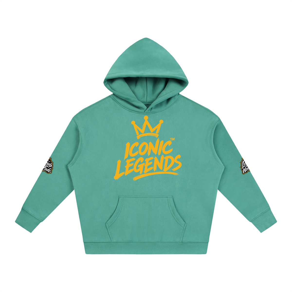 Iconic Legend - Oversize Fleeced Gold Crown Hoodie