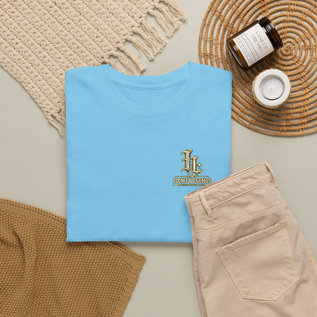 Iconic Legends Gold Signature Tee — Embroidered Premium Cotton T-Shirt
