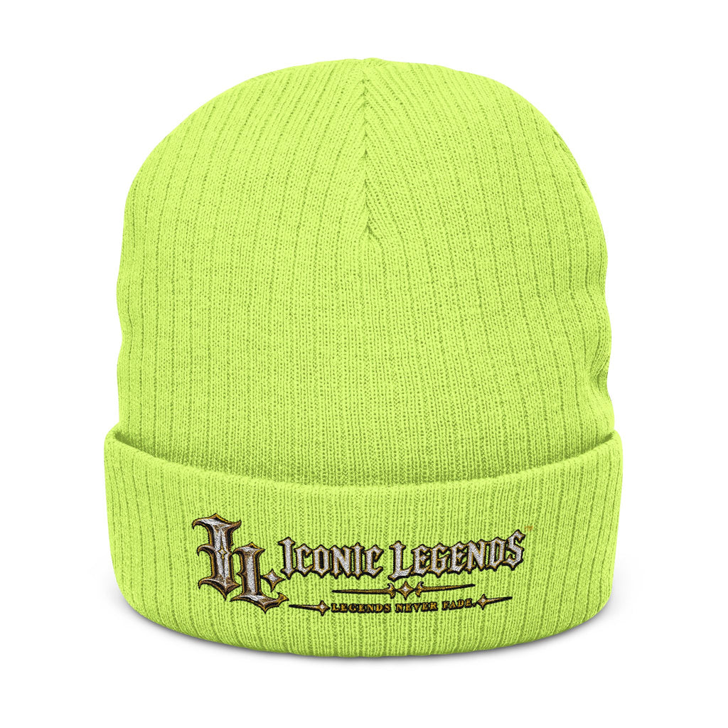 Iconic Legends Embroidered Ribbed Knit Beanie — Premium Streetwear Hat