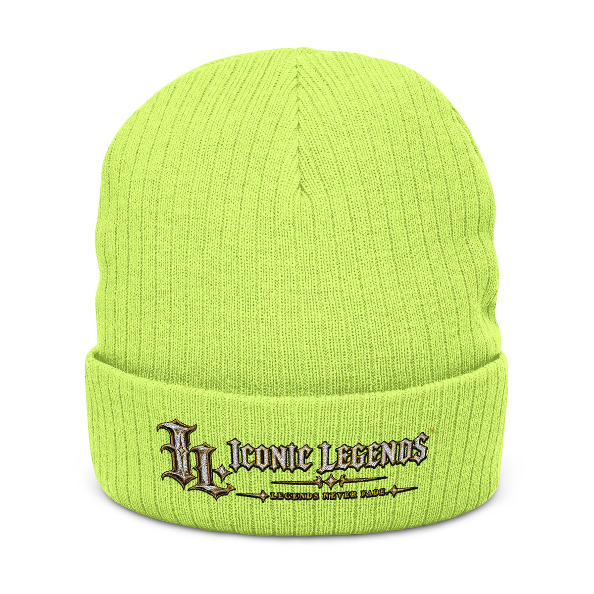 Iconic Legends - Embroidered Ribbed Knit Beanie