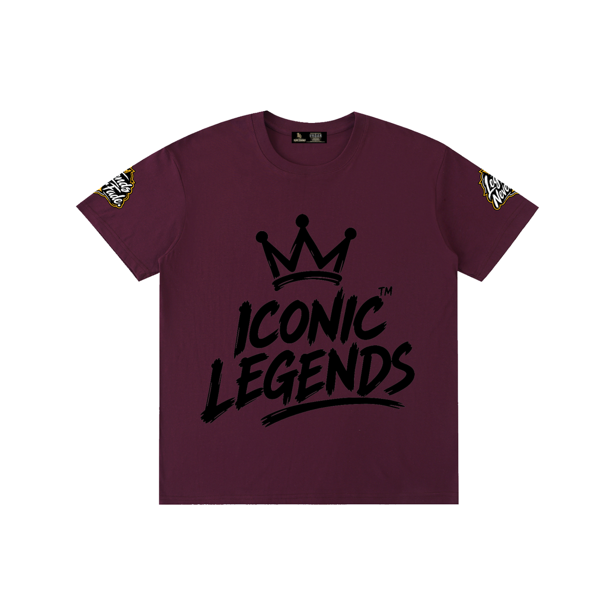 Iconic Legend - Pure Cotton Unisex Black Crown T-Shirt