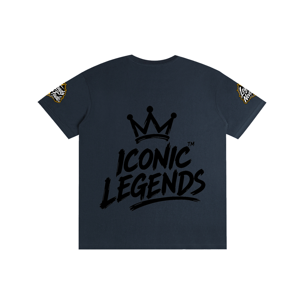 Iconic Legend - Pure Cotton Unisex Black Crown T-Shirt
