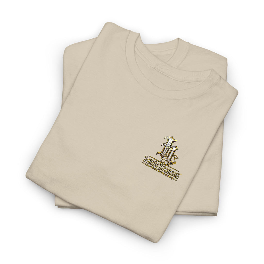 Iconic Legends Gold Signature Tee — Embroidered Premium Cotton T-Shirt