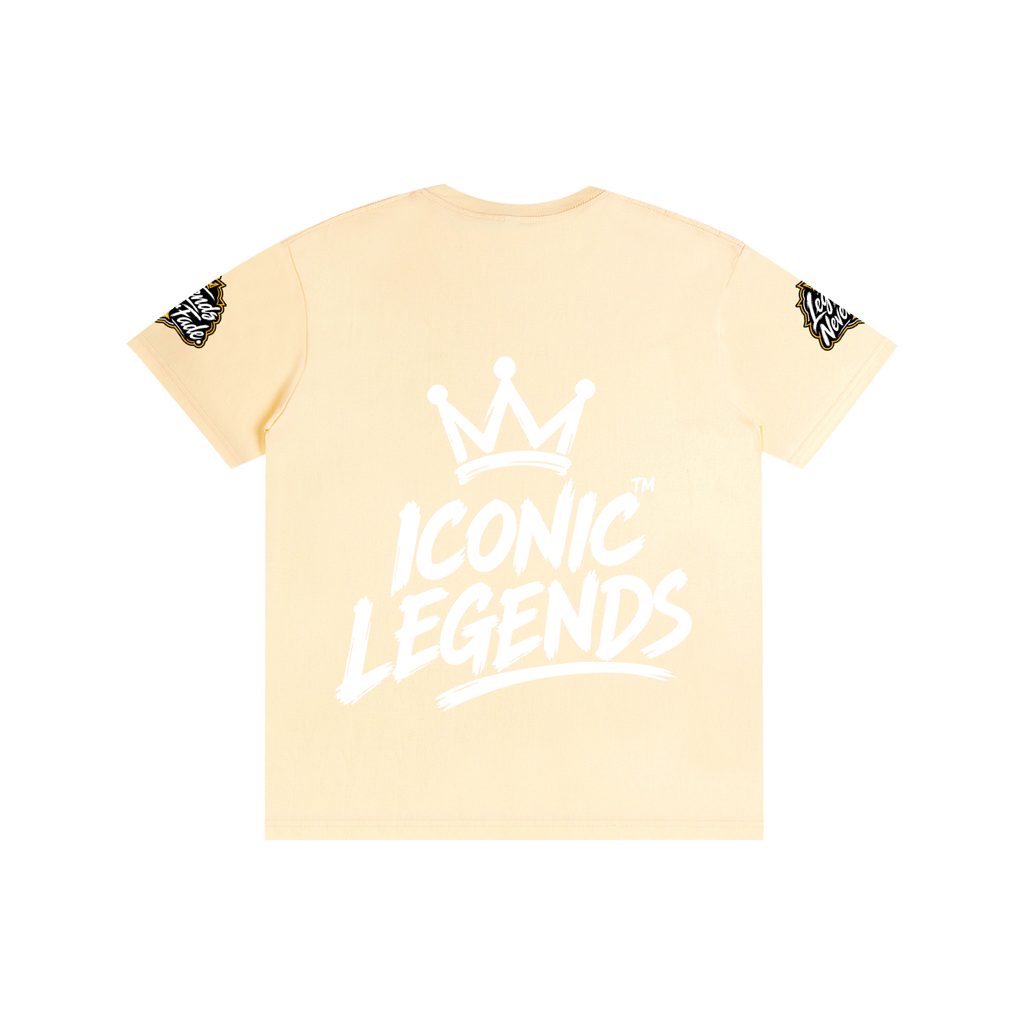 Iconic Legends- Pure Cotton Unisex White Crown T-Shirt