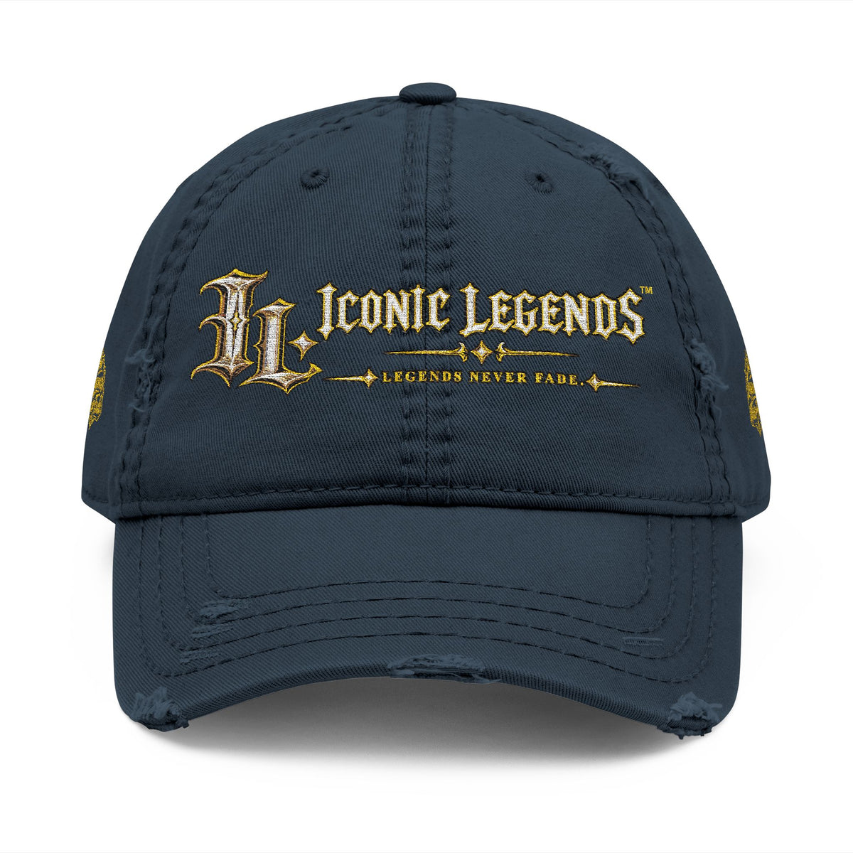 Iconic Legends embroidered distressed dad hat | vintage script logo