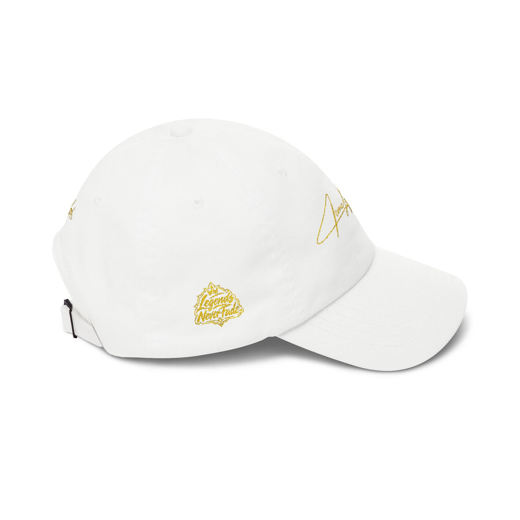 Iconic Legends Gold Script Dad Cap — Embroidered Signature Baseball Hat