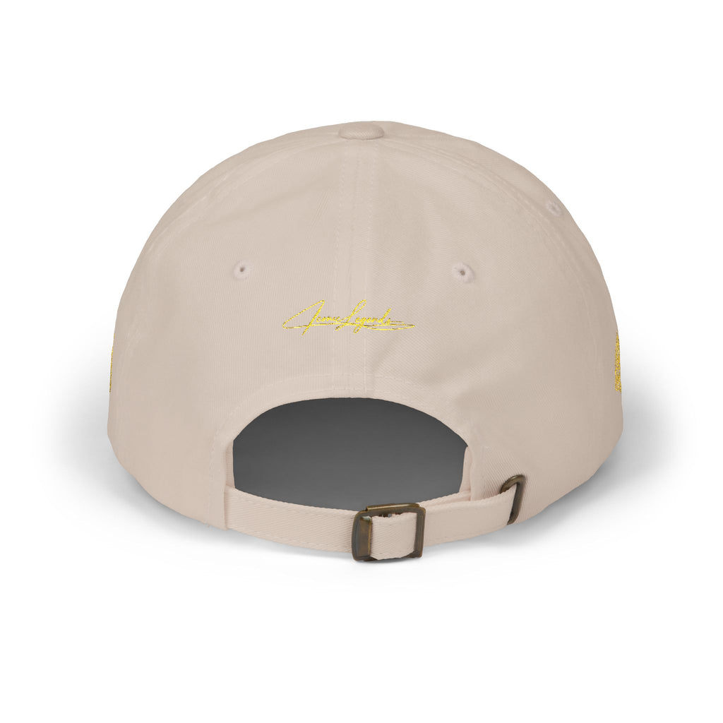 Iconic Legends Gold Script Dad Cap — Embroidered Signature Baseball Hat