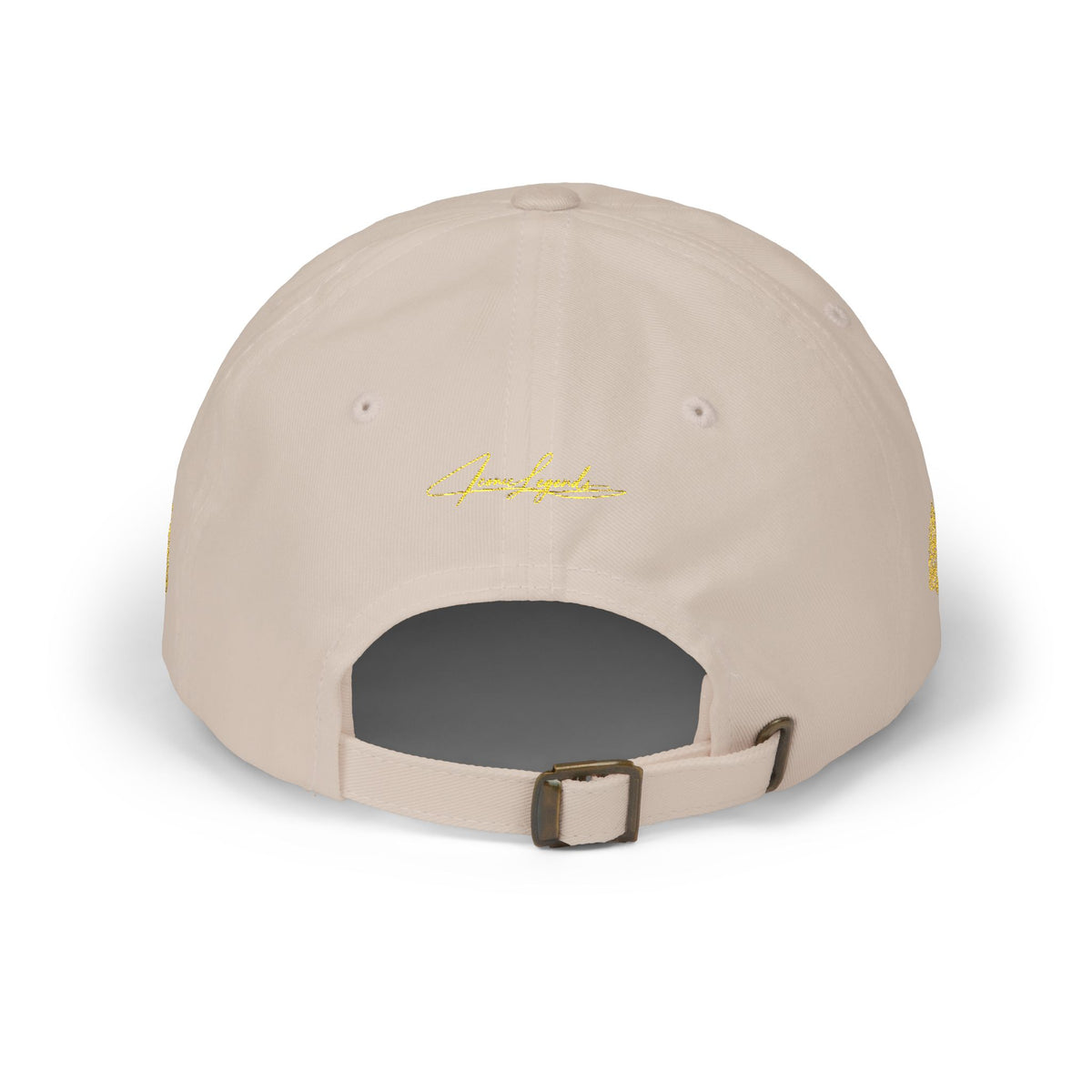 Iconic Legends Gold Script Classic Dad Cap — Embroidered Signature Baseball Hat