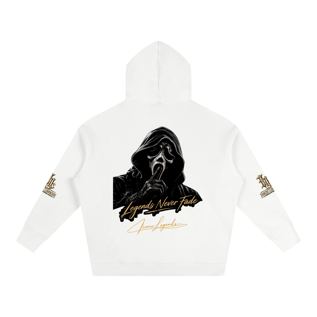 Iconic Legends - Oversized Ghostface Signature Fleeced Hoodie